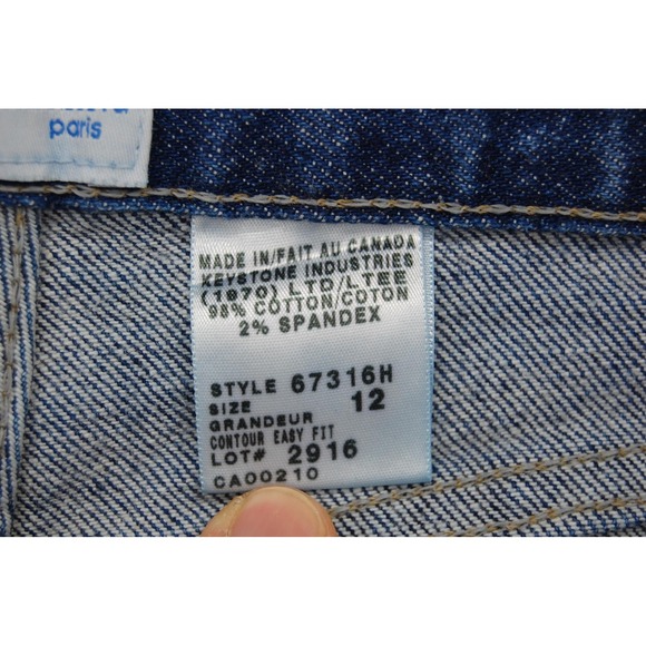 French Dressing Jeans Womens 12 Blue Denim Contour Easy Fit High Rise Tapered - Picture 5 of 13